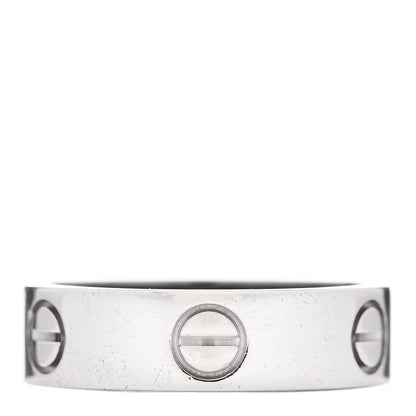 Cartier 18K White Gold 5.5mm LOVE Ring 56 7.5 1 of 5