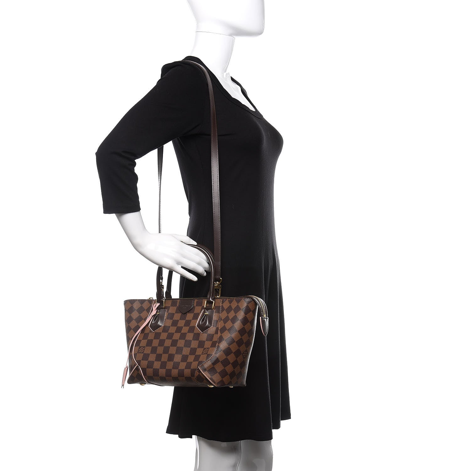 Louis Vuitton Damier Ebene Caissa Tote PM Rose Ballerine 2 of 13