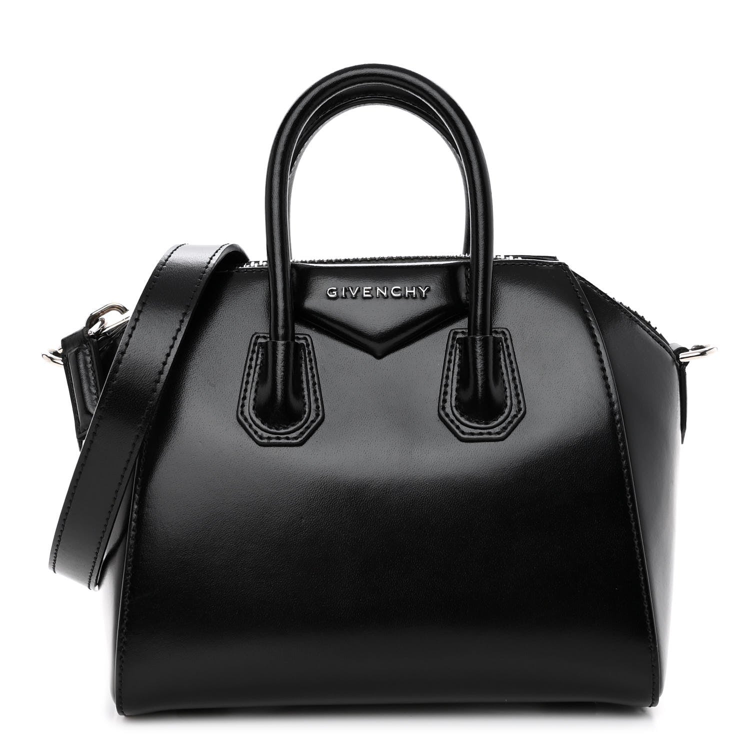 Givenchy Shiny Lord Calfskin Mini Antigona Black 1 of 9