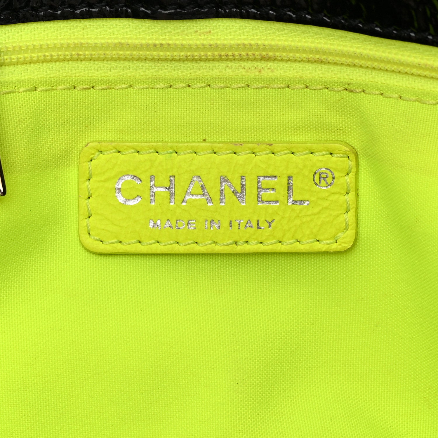 Chanel Patent Quilted Day Glo Flap Bag Black 6 of 22