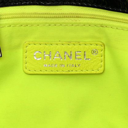 Chanel Patent Quilted Day Glo Flap Bag Black 6 of 22