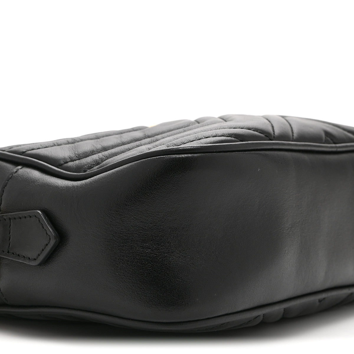 Calfskin Matelasse Small GG Marmont Chain Shoulder Bag Black