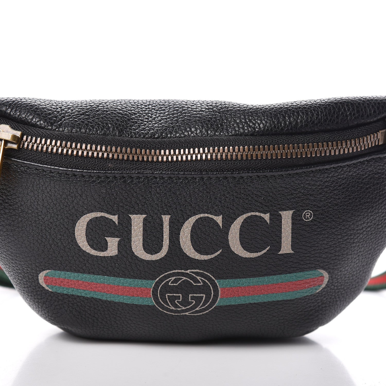 Gucci Grained Calfskin Small Logo Belt Bag Black 10 of 11