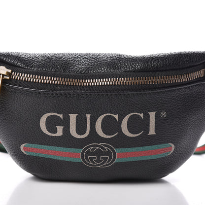 Gucci Grained Calfskin Small Logo Belt Bag Black 10 of 11