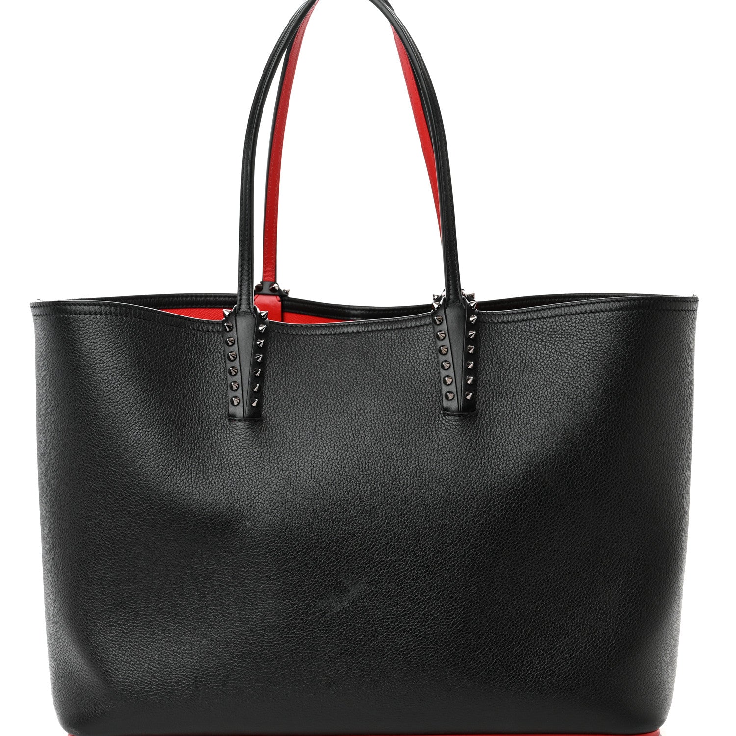 Christian Louboutin Calfskin Spikes East West Cabata Tote Black 12 of 19
