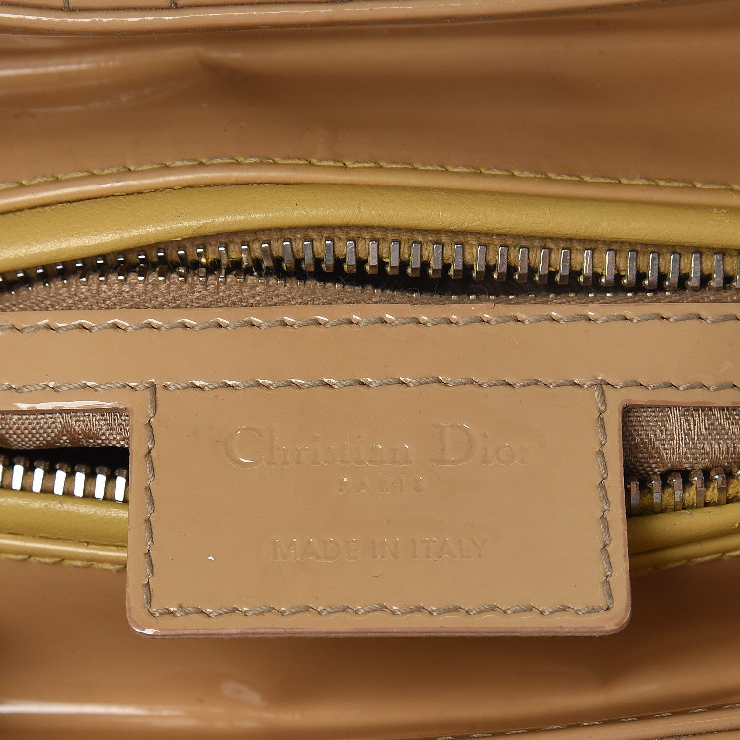 Christian Dior Patent Cannage Medium Lady Dior Beige 7 of 11