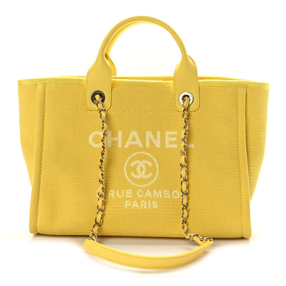 Chanel Mixed Fibers Small Deauville Tote Yellow 1 of 11