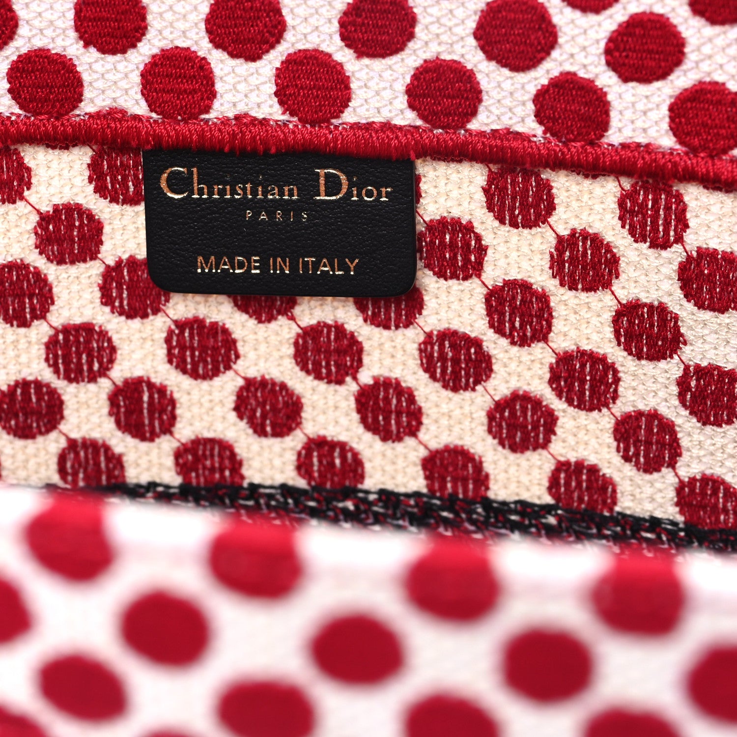 Christian Dior Canvas Medium DiorAmour Dots Book Tote Red 6 of 12
