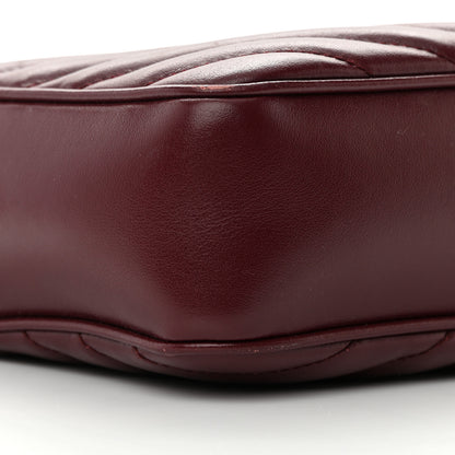 Saint Laurent Calfskin Matelasse Monogram Lou Camera Bag Dark Legion Red 9 of 22