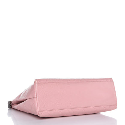 Chanel Caviar Quilted Wood Handle Tote Pink 4 of 7