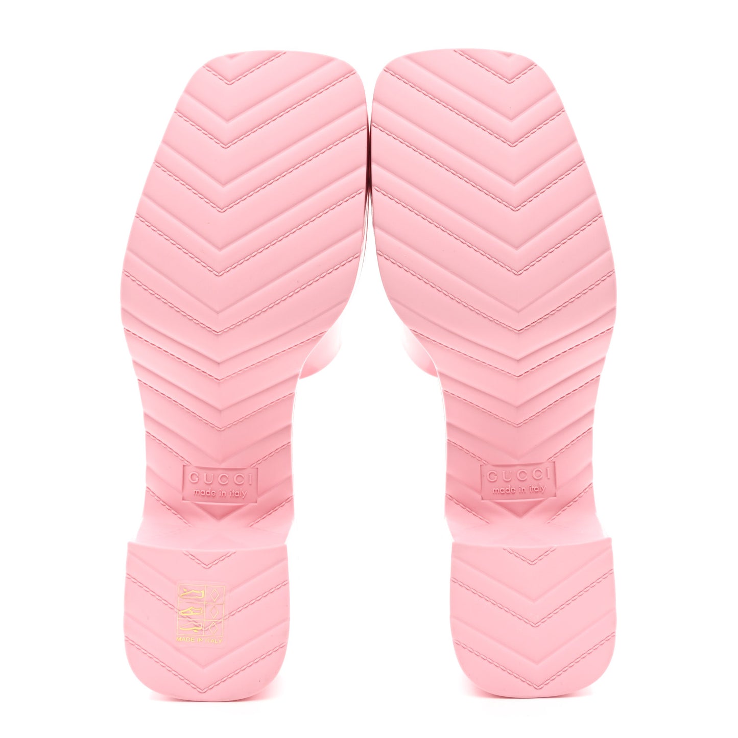 Rubber Gucci Logo Womens Platform 20/60mm Slide Sandals 37 Wild Rose
