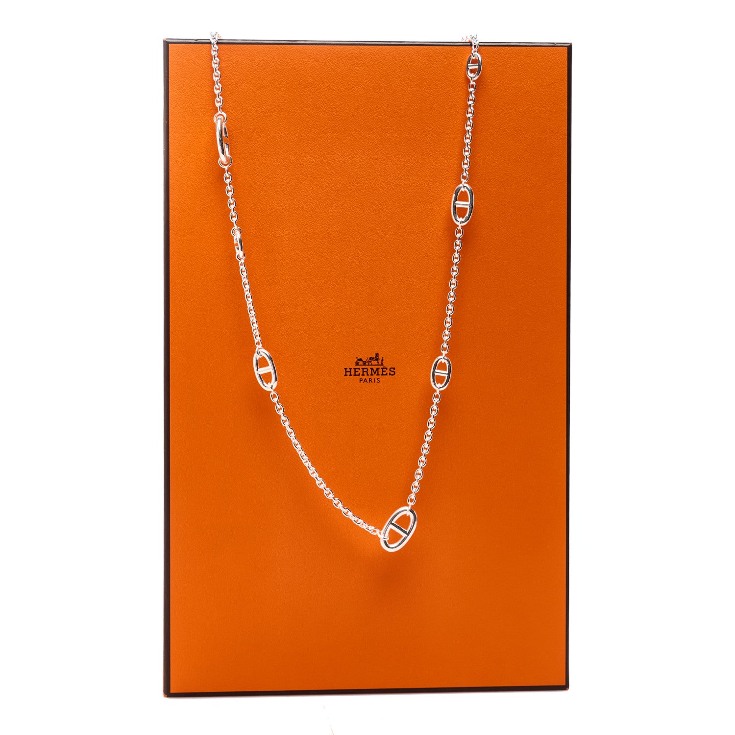 Hermes Sterling Silver Farandole Necklace 80 5 of 5