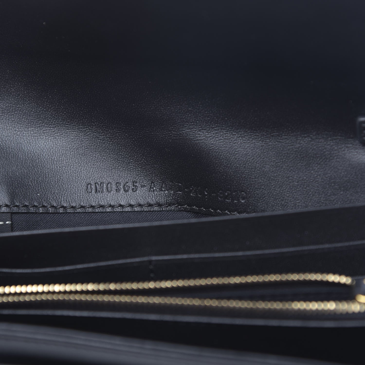 Fendi Nappa Matisse FF Embossed Continental Wallet On Chain Black 6 of 11