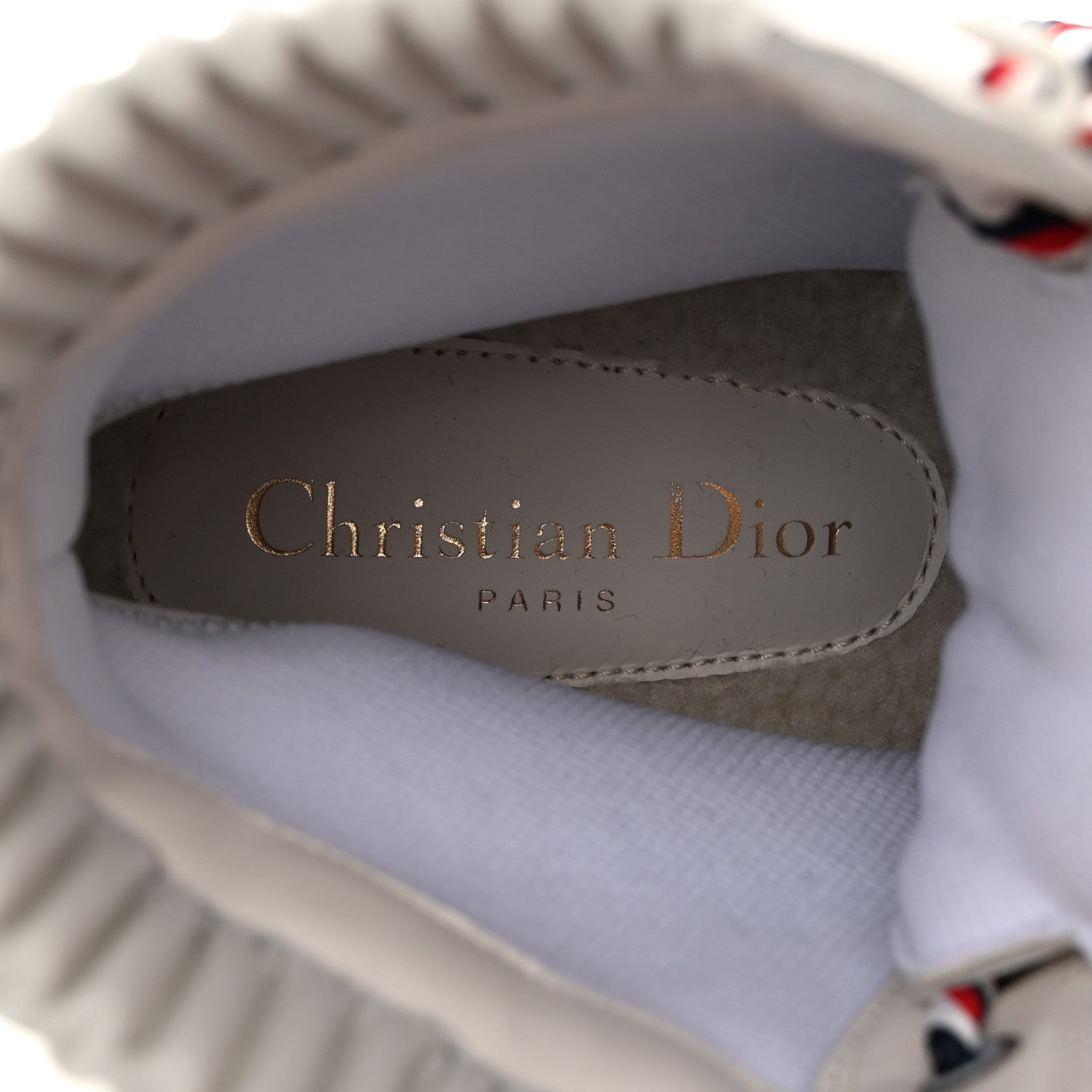 Christian Dior Calfskin Shearling Hike Ankle Boots 37.5 White 6 of 9