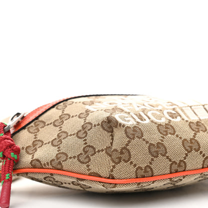 Gucci X THE NORTH FACE Monogram Textured Dollar Calfskin Embroidered Belt Bag Beige Ebony Mystic White Deep Orange 9 of 10
