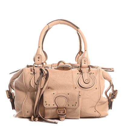 Chloe Leather Paddington Front Pocket Tote Beige 1 of 7