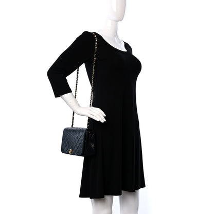 Chanel Lambskin Quilted Small Single Flap Black 2 of 9