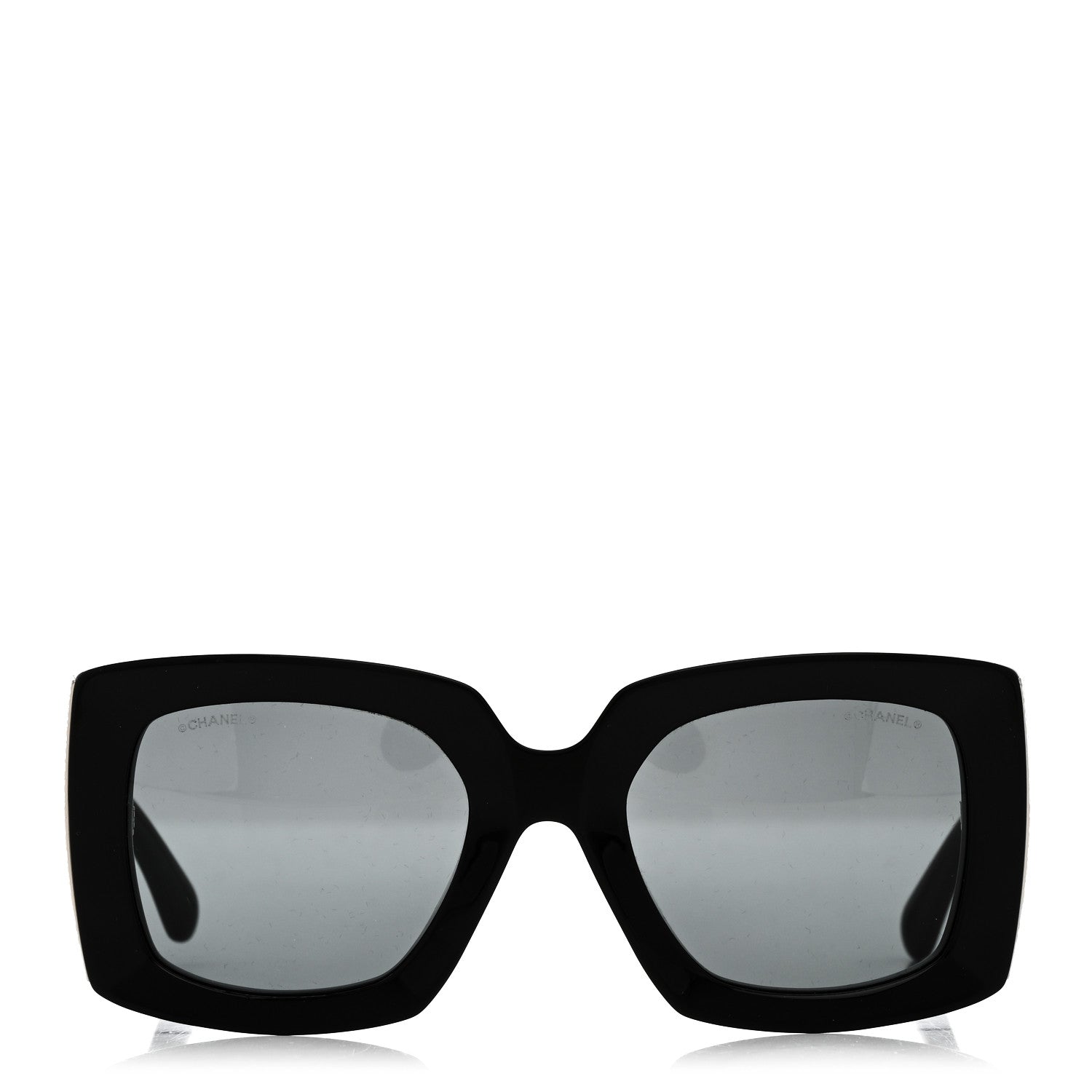 Chanel Acetate Rectangle Sunglasses 5435-A Black 2 of 7