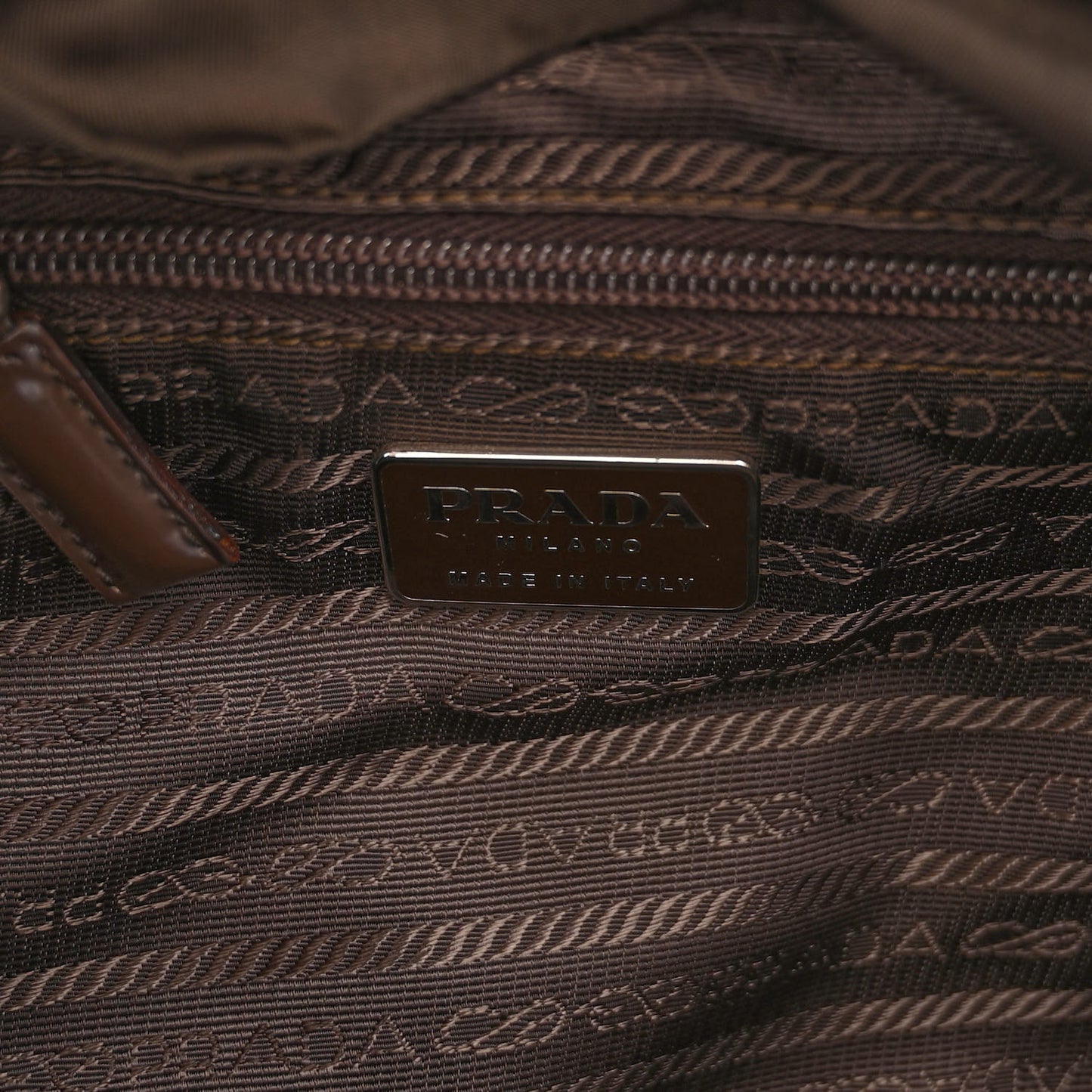 Nylon Vela Medium Backpack Dark Brown