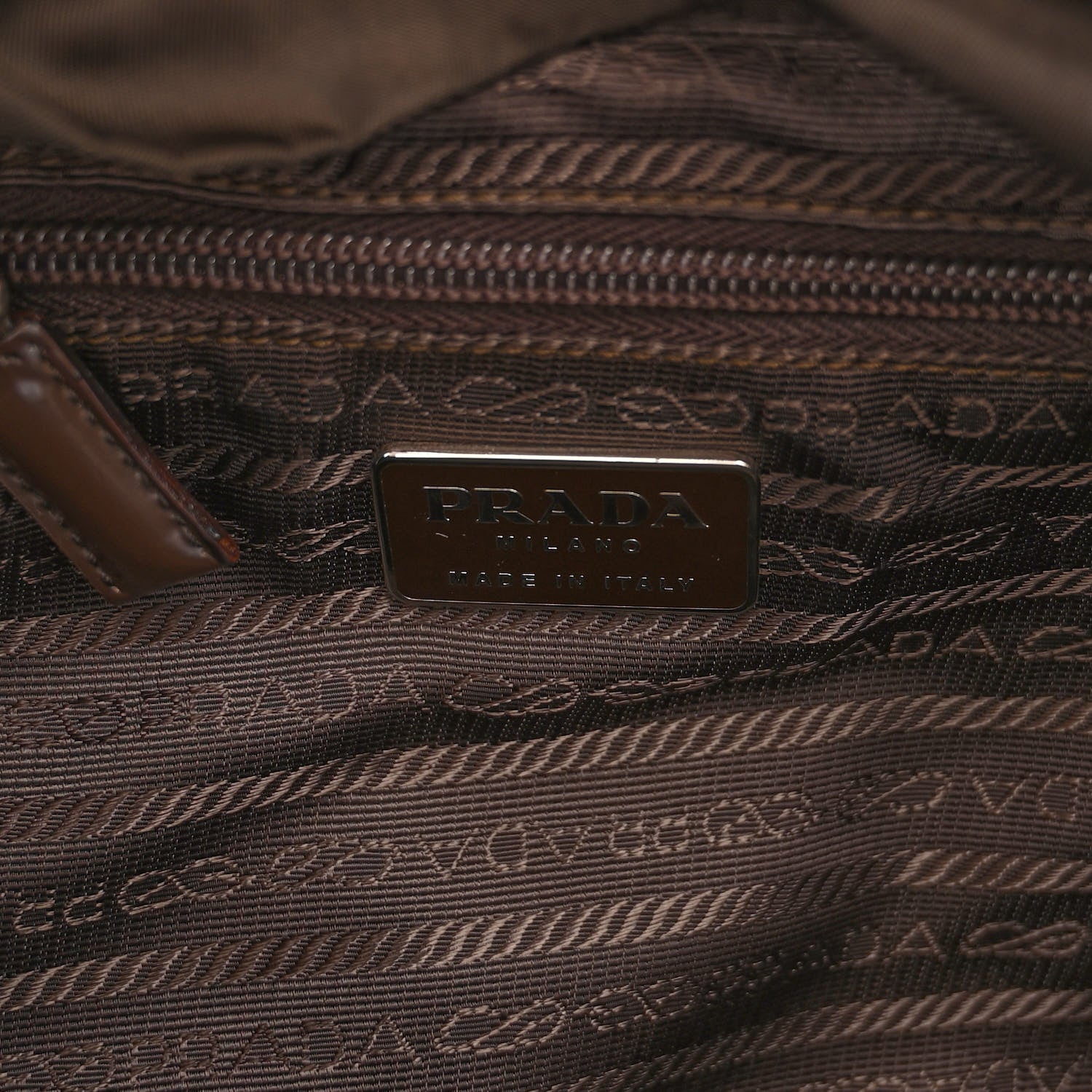 Prada Nylon Vela Medium Backpack Dark Brown 6 of 9