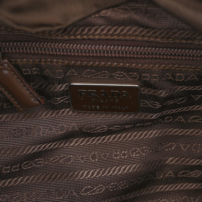 Prada Nylon Vela Medium Backpack Dark Brown 6 of 9