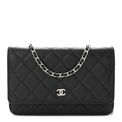 Chanel Caviar Quilted Wallet On Chain WOC Black 1 of 12