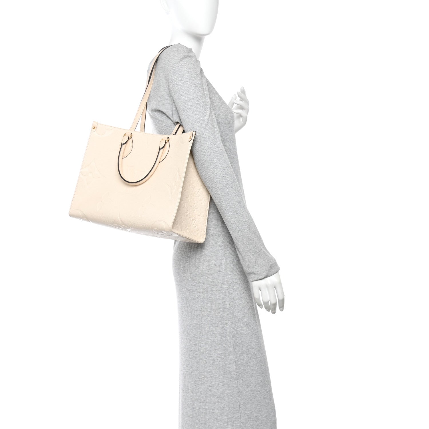Louis Vuitton Empreinte Monogram Giant Onthego MM Creme 2 of 11