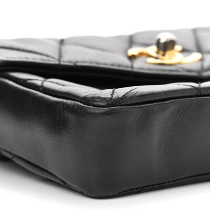 Chanel Lambskin Quilted Flap Waist Belt Bag 75 30 Black 8 of 13