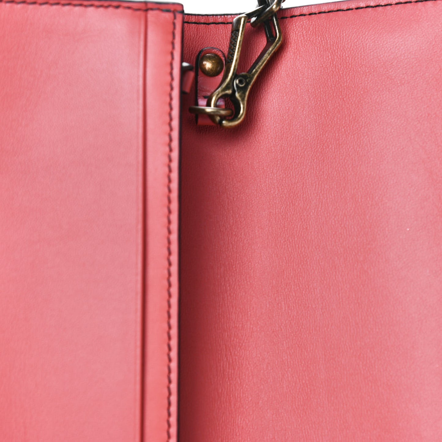 Nappa Intrecciato Studded Embellished Chain Wallet Tan Corallo