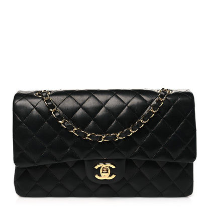 Chanel Lambskin Quilted Medium Double Flap Black 1 of 12
