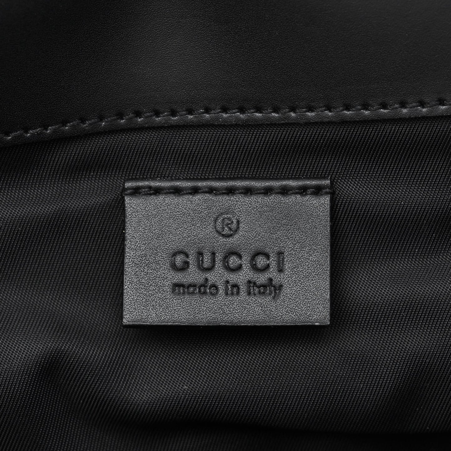 GG Supreme Monogram Web Messenger Diaper Bag Black Grey