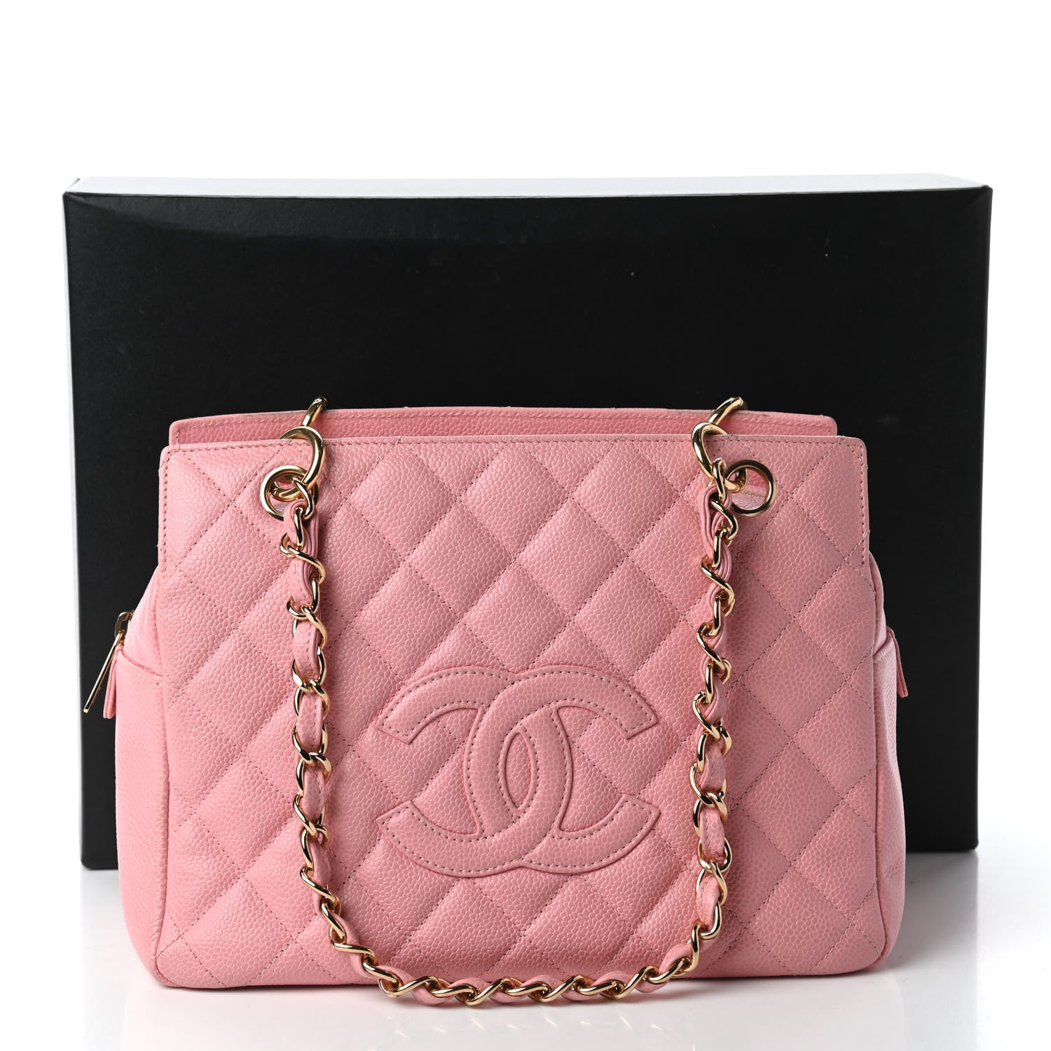 Chanel Caviar Quilted Petit Timeless Shopping Tote PTT Pink 11 of 11