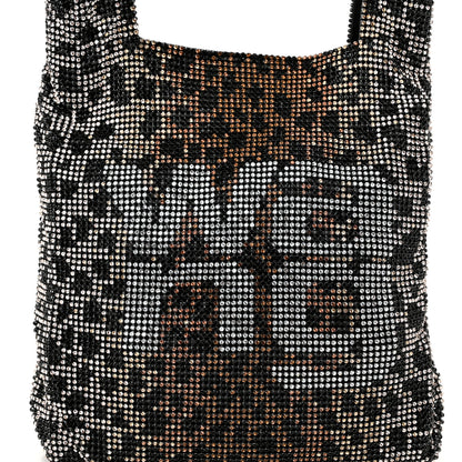 Alexander Wang Crystal Leopard Mini Wanglock Shopper Black Brown 7 of 9