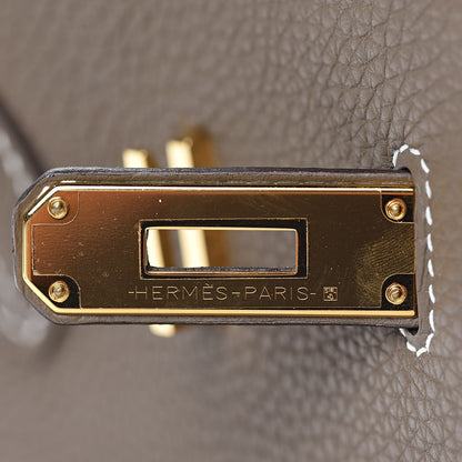 Hermes Taurillon Clemence Birkin 35 Etoupe 15 of 31