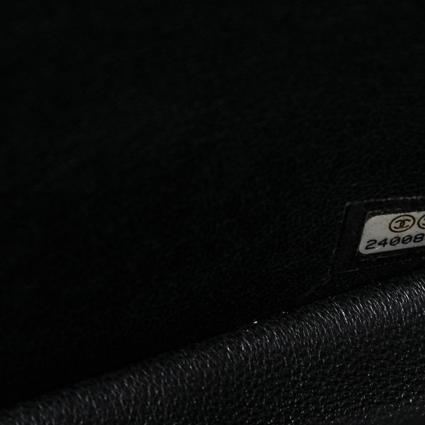 Crumpled Calfskin Quilted Jumbo Double Flap So Black