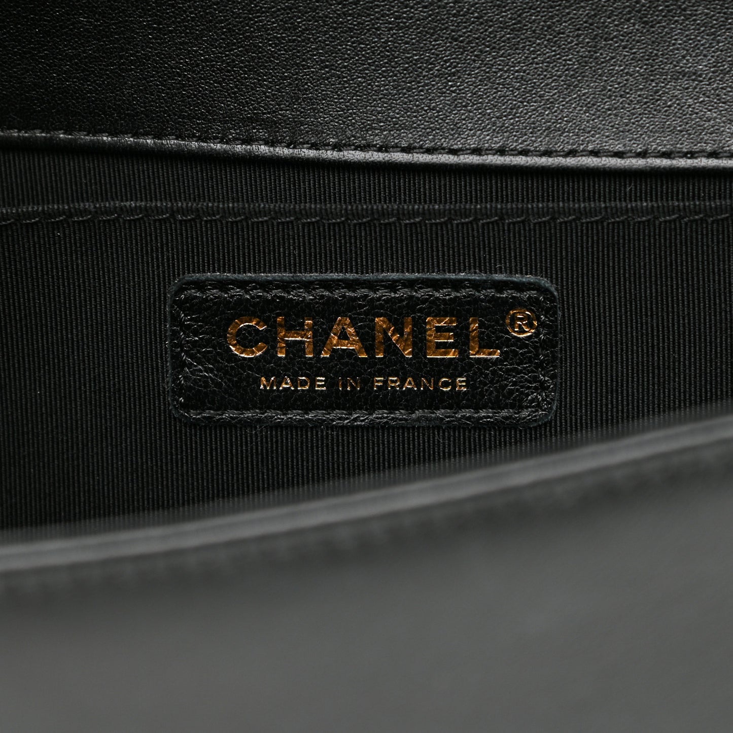 Lambskin Quilted Medium Boy Flap Black