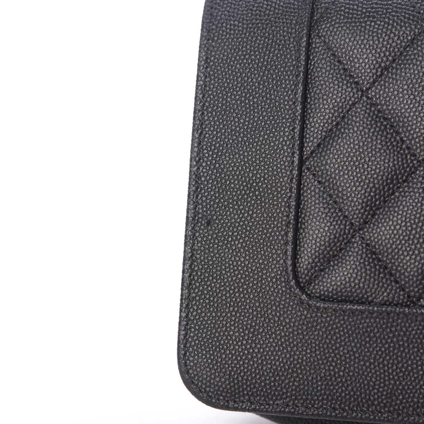 Caviar Quilted Vintage Mademoiselle Wallet On Chain WOC Black