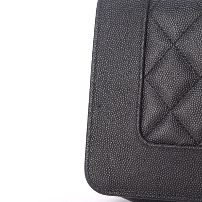 Chanel Caviar Quilted Vintage Mademoiselle Wallet On Chain WOC Black 16 of 20
