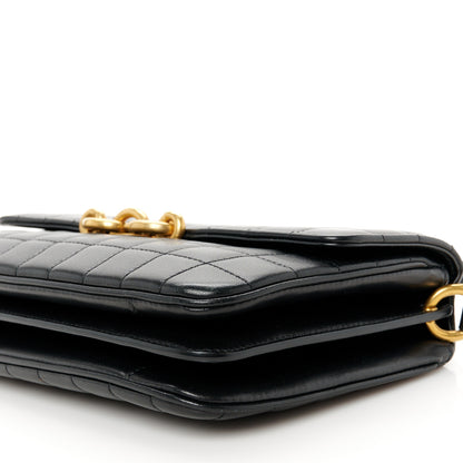 Saint Laurent Lambskin Carre Quilted Le Maillon Satchel Black 11 of 11