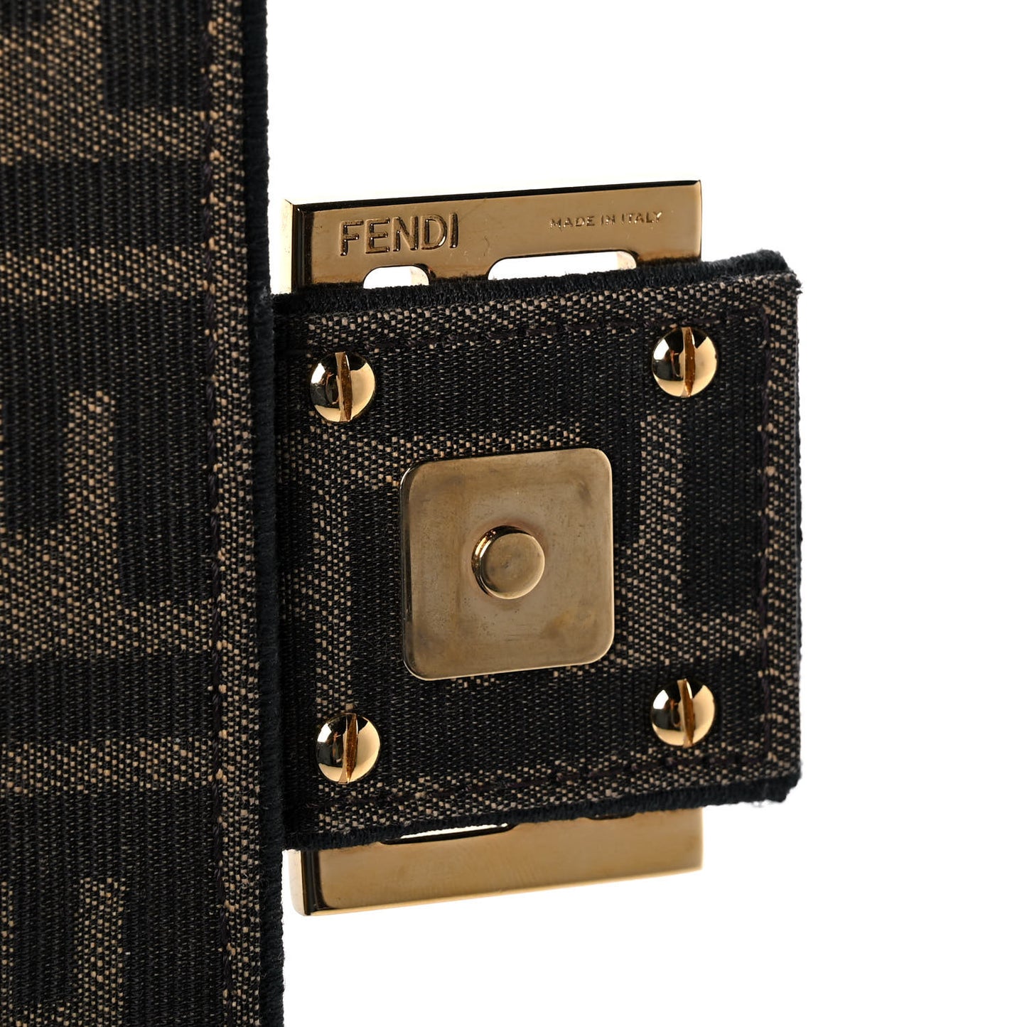 Fabric Jacquard FF 1974 Medium Baguette Tobacco Moro Black