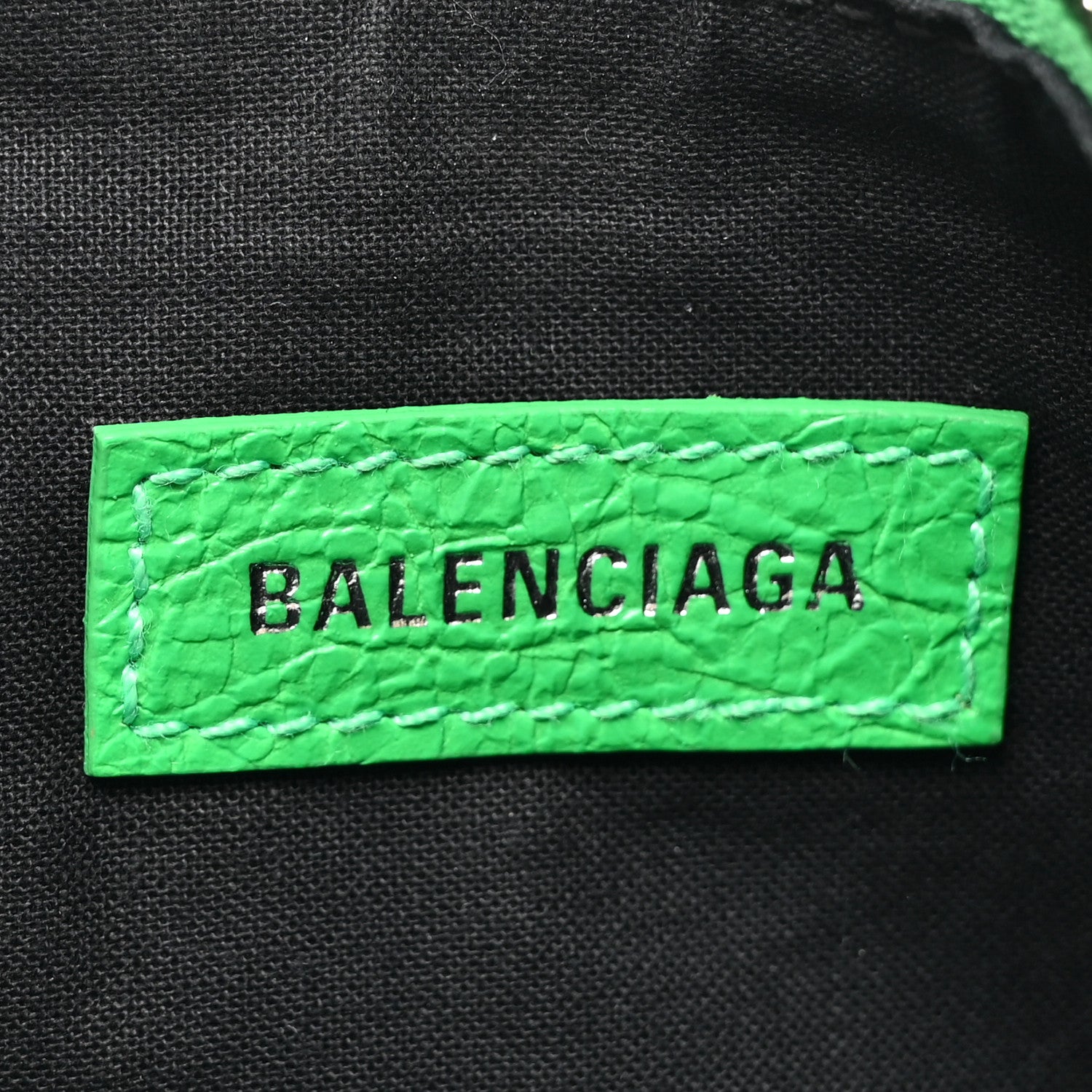 Balenciaga Agneau Arena Le Cagole Shoulder Bag XS Vivid Green 7 of 10