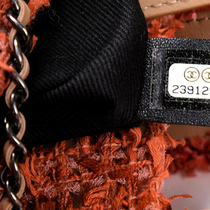 Chanel Tweed Sequins Embroidered Cubano Trip Backpack Orange Coral 7 of 8