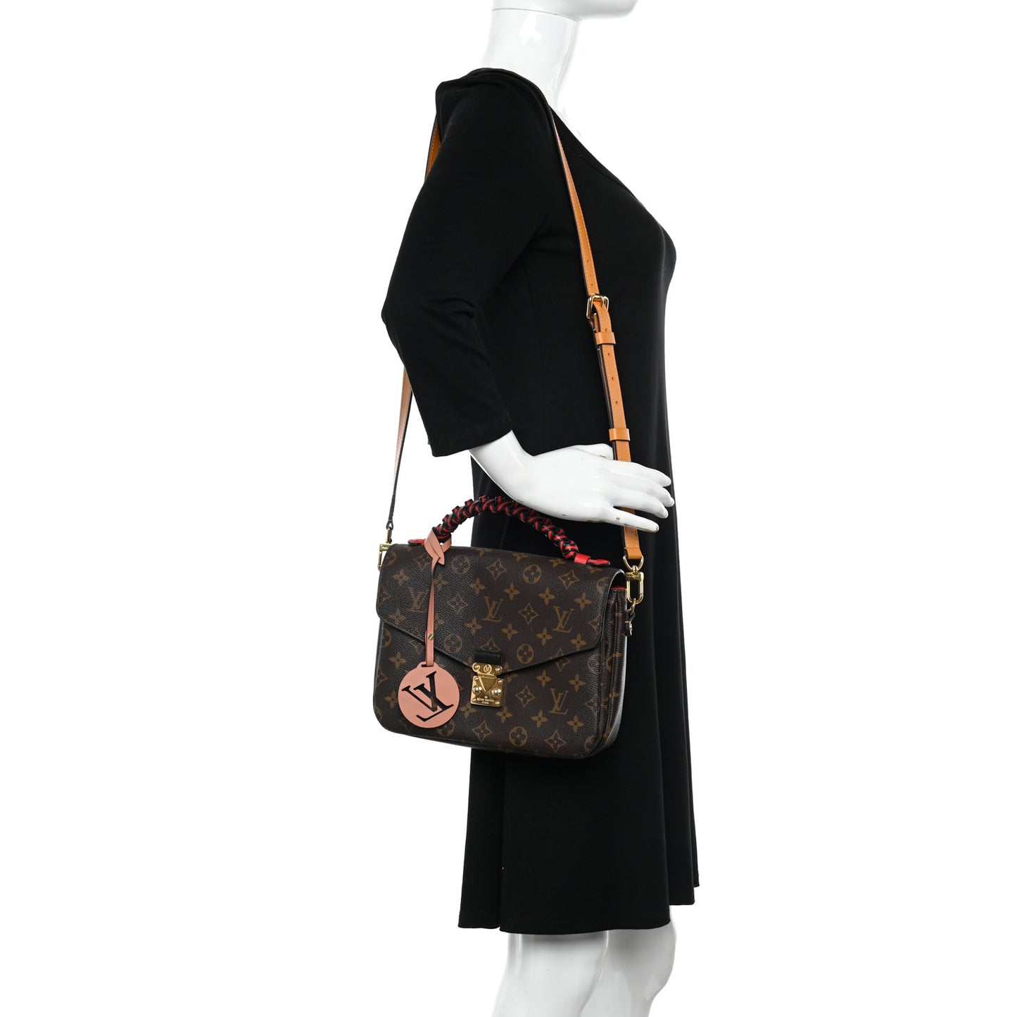 Monogram Braided Pochette Metis Coquelicot