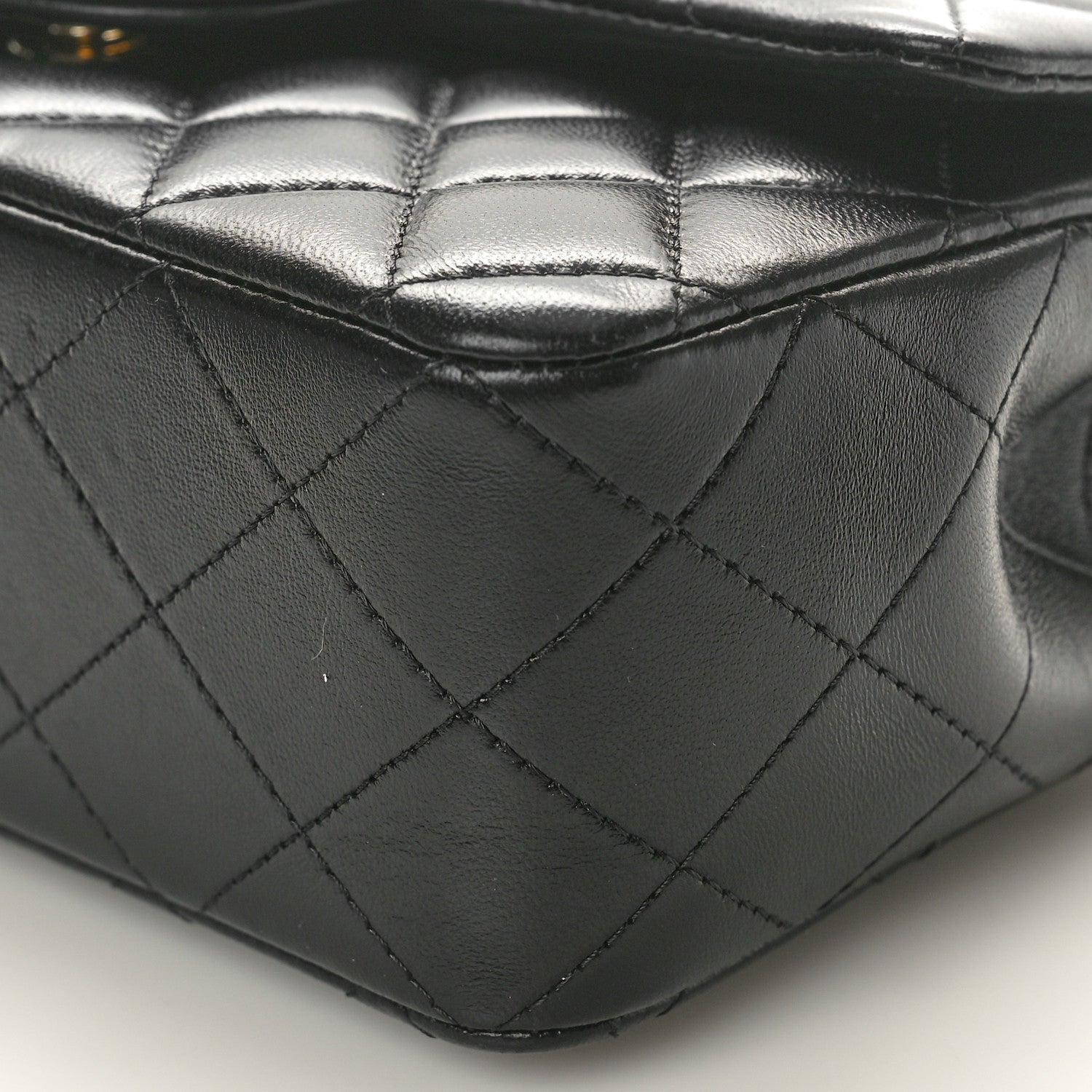 Chanel Lambskin Quilted Mini Top Handle Rectangular Flap Black 10 of 10