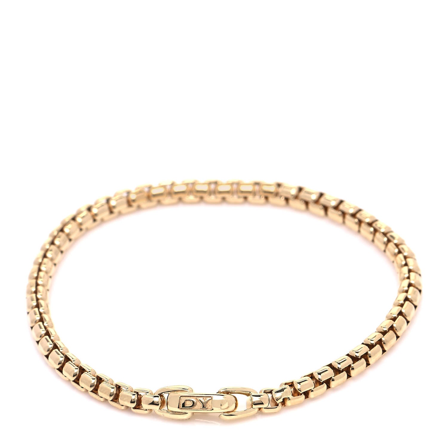 David Yurman 18K Yellow Gold 4mm Bel Aire Chain Bracelet 3 of 6