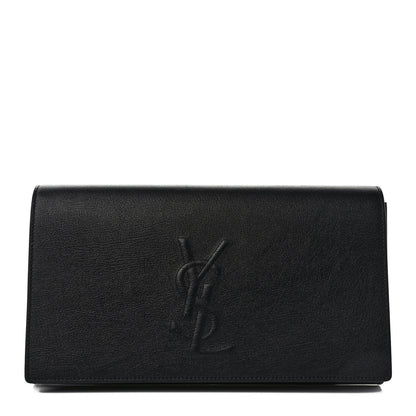 Saint Laurent Calfskin Monogram Large Belle De Jour Clutch Black 1 of 7