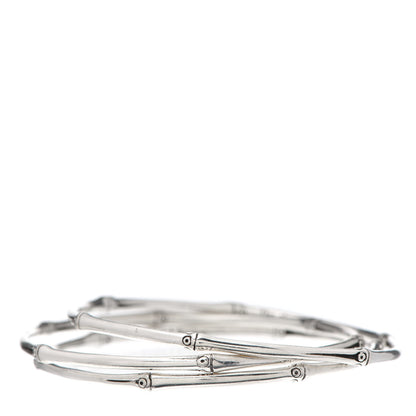 John Hardy Sterling Silver Bamboo Bangle Bracelet Set of 3 3 of 4