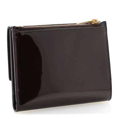 Saint Laurent Patent Monogram Bi-Fold Wallet Dark Nut 3 of 10