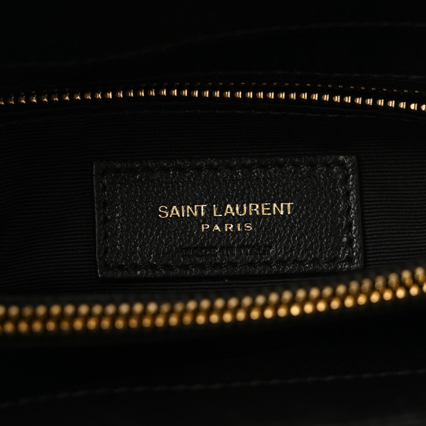 Calfskin Y Quilted Monogram Medium Loulou Chain Satchel Black