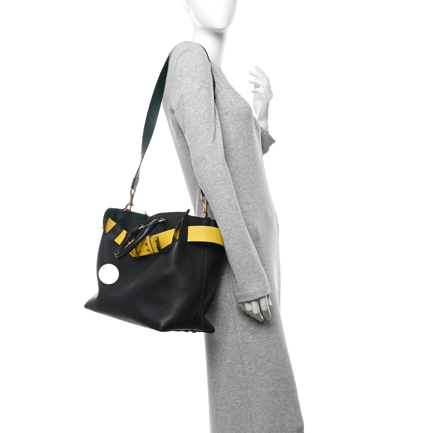Burberry Marais Calfskin Medium Belt Bag  Black Yellow 2 of 12